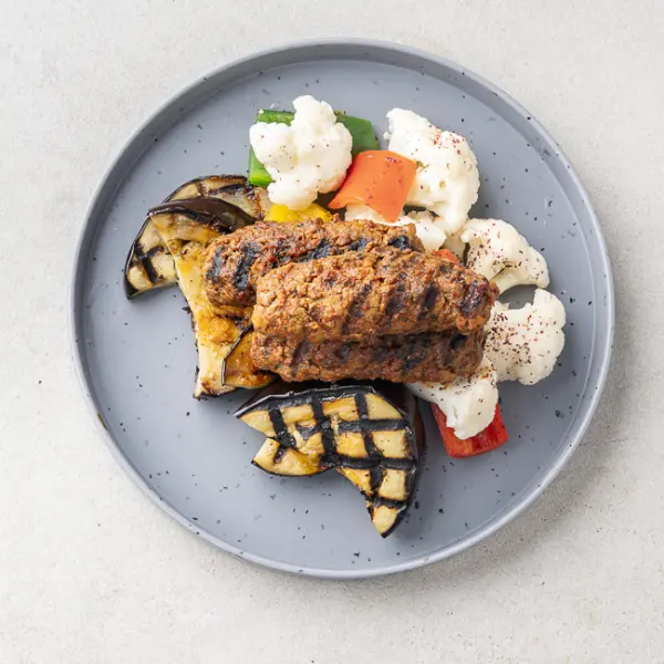 Adana Beef Kabab With Sumac Veggie Mix